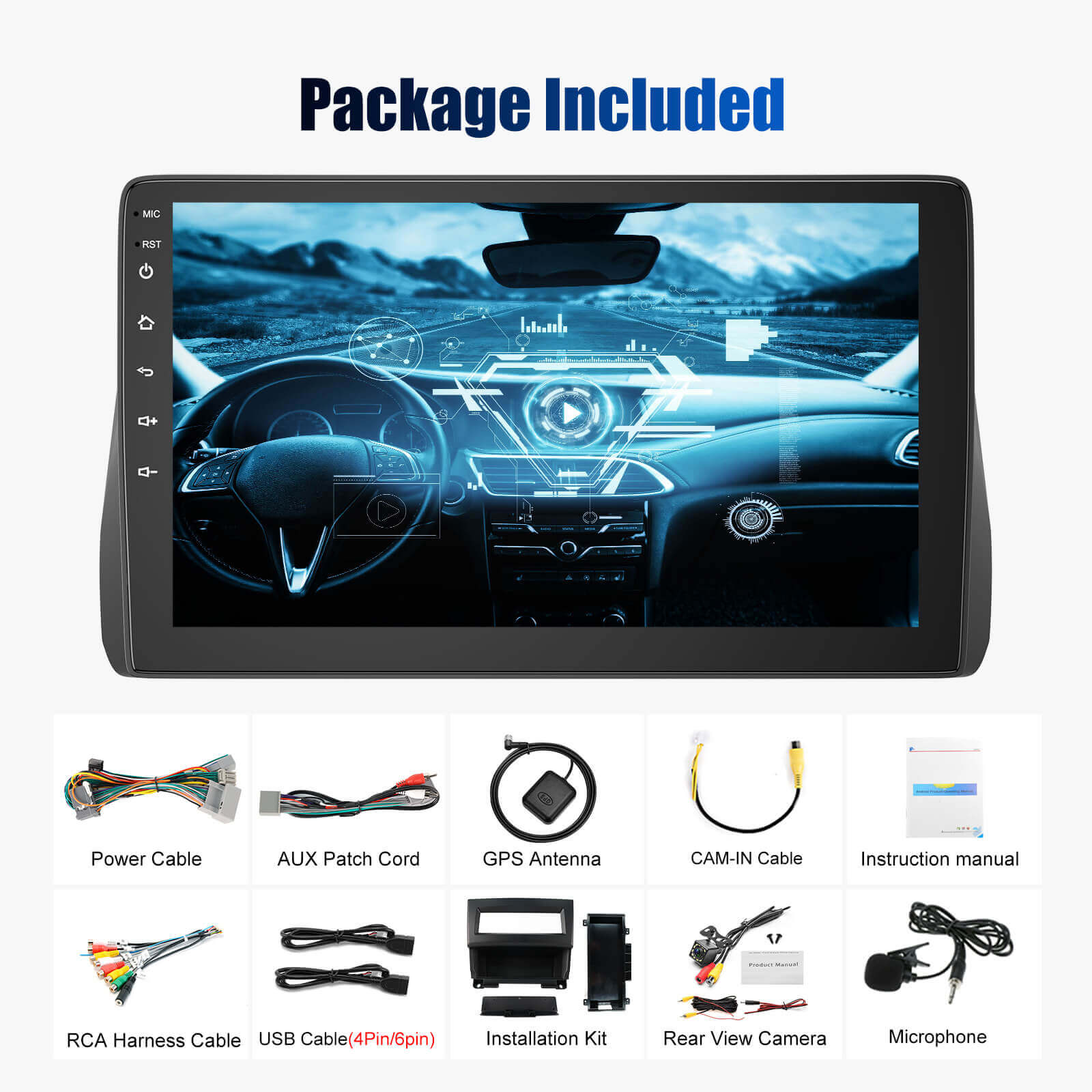 ESSGOO Car Stereo 10 Zoll Android Autoradio für Accord 2008-2013