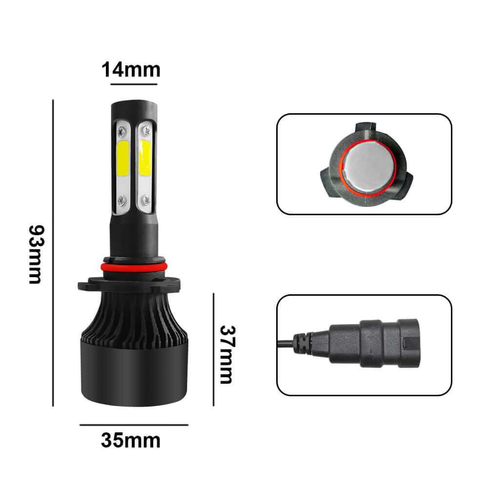 ESSGOO Auto Head Light S2 LED-Scheinwerfer H4 6000K 60W Canbus