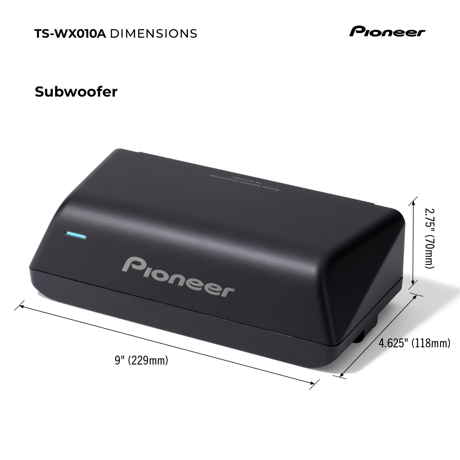 Pioneer TS-WX010A Aktivsubwoofer Mini 160W MDF Gehäuse