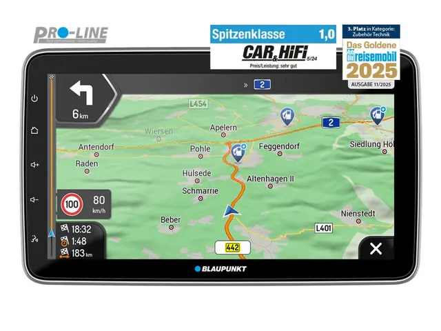 Blaupunkt Hamburg 948 DAB Autoradio 1-DIN 10,1 Zoll CarPlay
