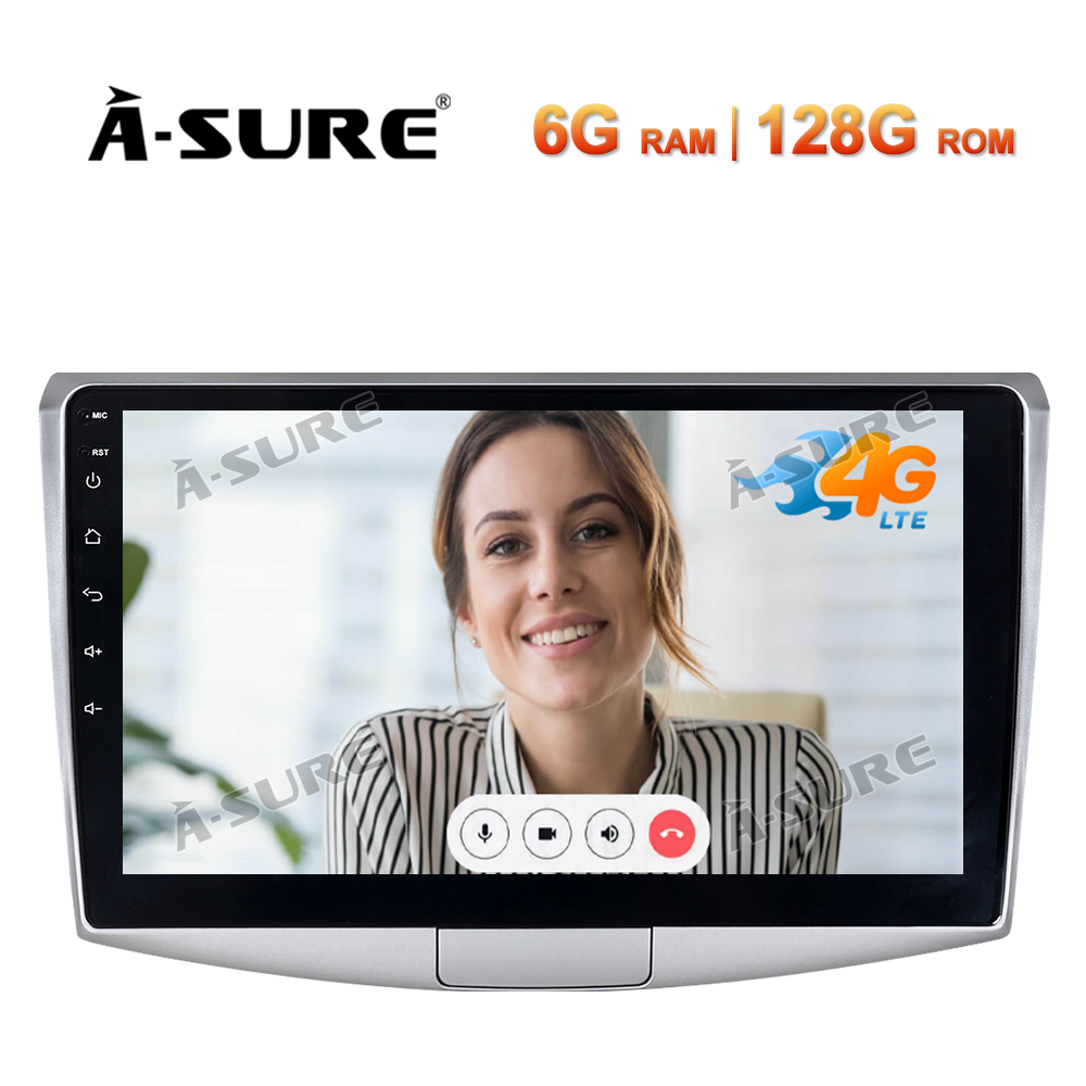 A-Sure GPS Autoradio 10 Zoll Android 11 VW Passat B7 6+128GB