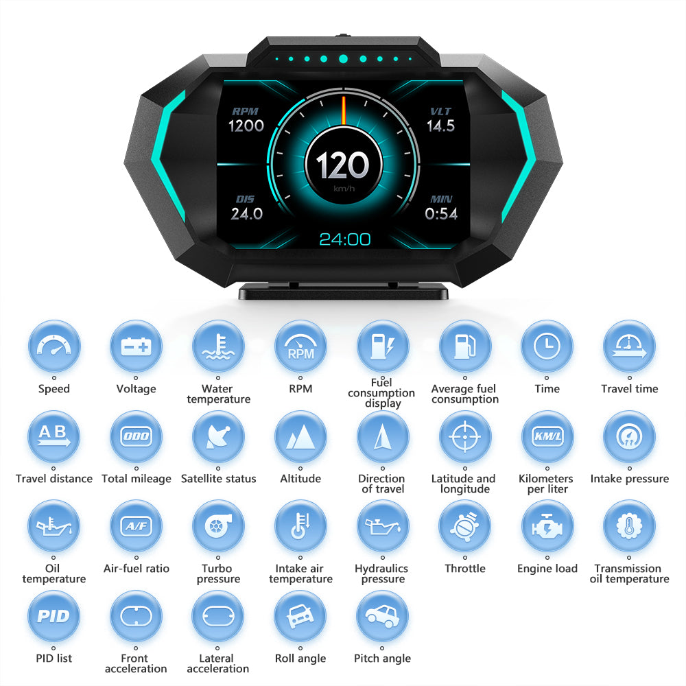Carpuride P24 Head-Up-Display OBD2 GPS Auto