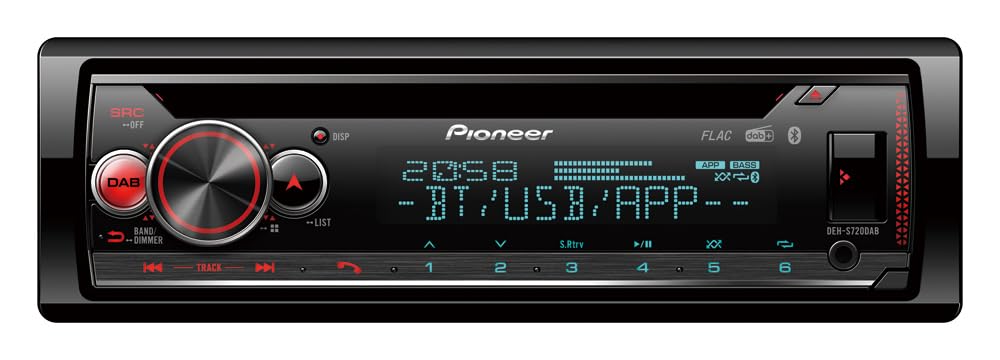 Pioneer DEH-S720DAB Autoradio 1-DIN CD DAB+ Bluetooth Antenne