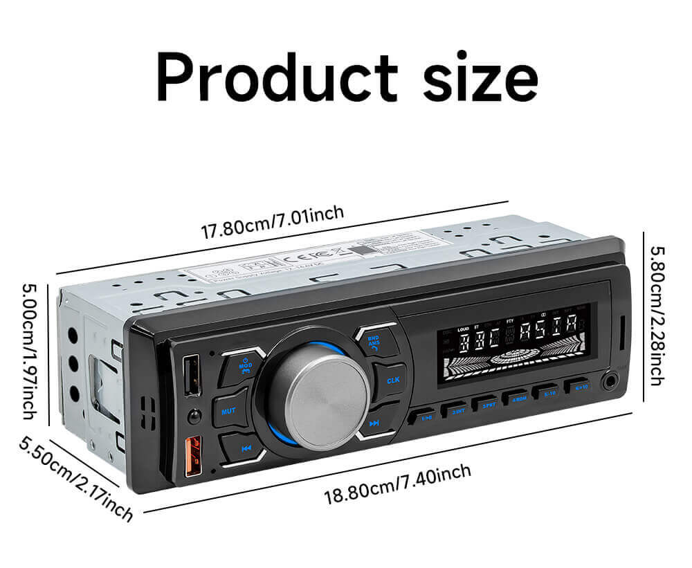 ESSGOO Car Stereo M15 1-DIN Autoradio DAB+ Bluetooth