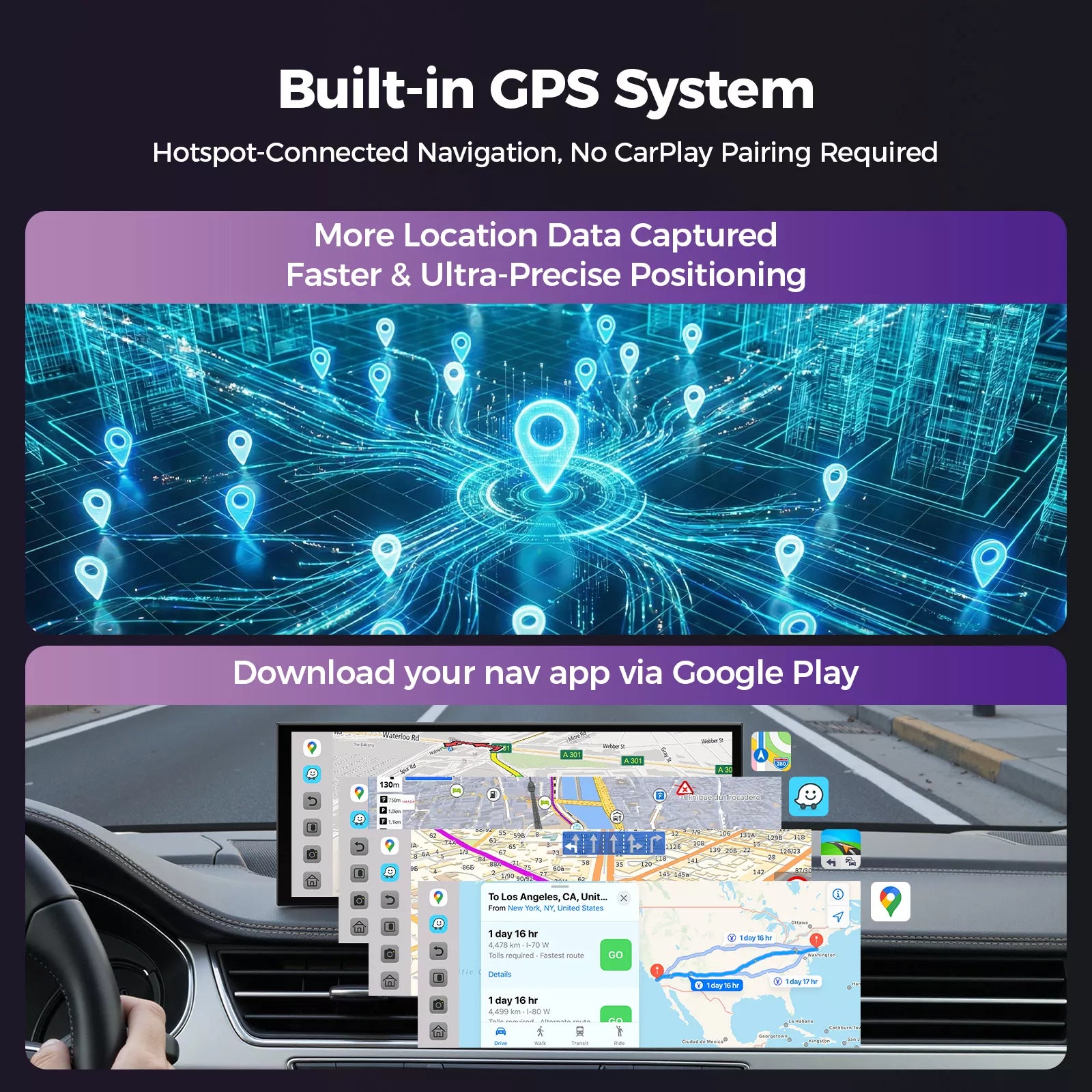 LAMTTO Carplay RC32 11 Zoll CarPlay-Display AI Google Play