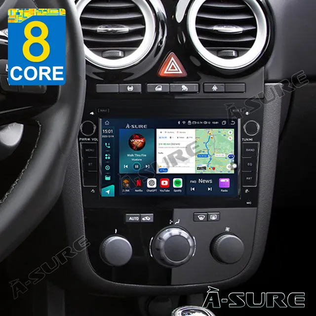 A-Sure GPS 9" Android 13 4+64GB Autoradio für Opel 8-Kern CarPlay