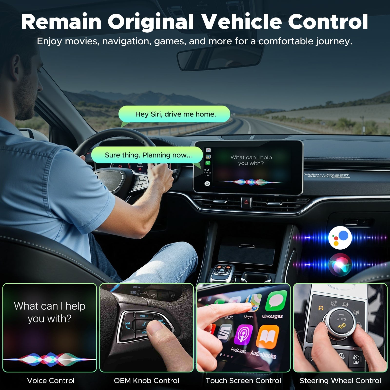LAMTTO RC25 Car TV Mate Pro HDMI CarPlay-Adapter 1080P