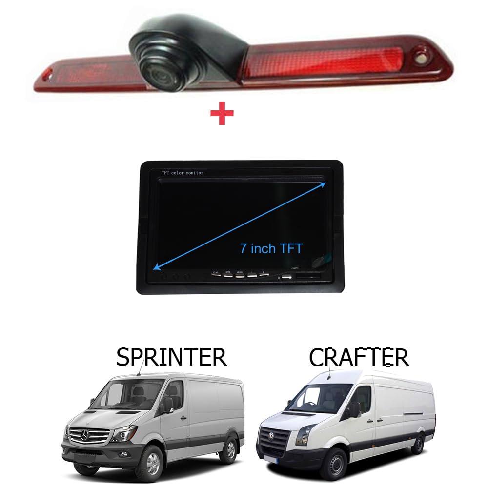 TAFFIO Sprinter Crafter Rückfahrkamera 7" Monitor Nachtsicht
