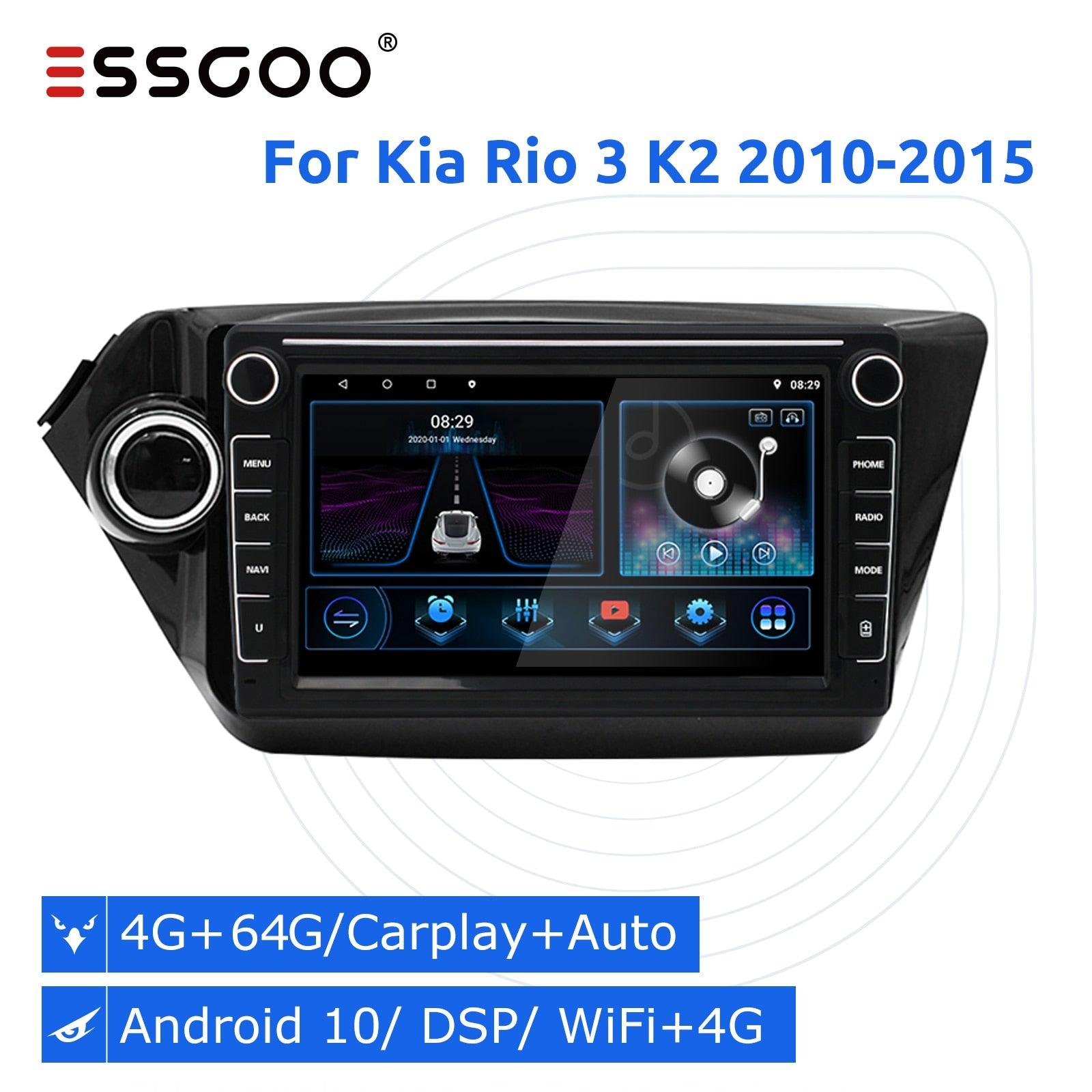 ESSGOO Car Stereo Autoradio 8 Zoll für Kia Rio 3 K2 CarPlay