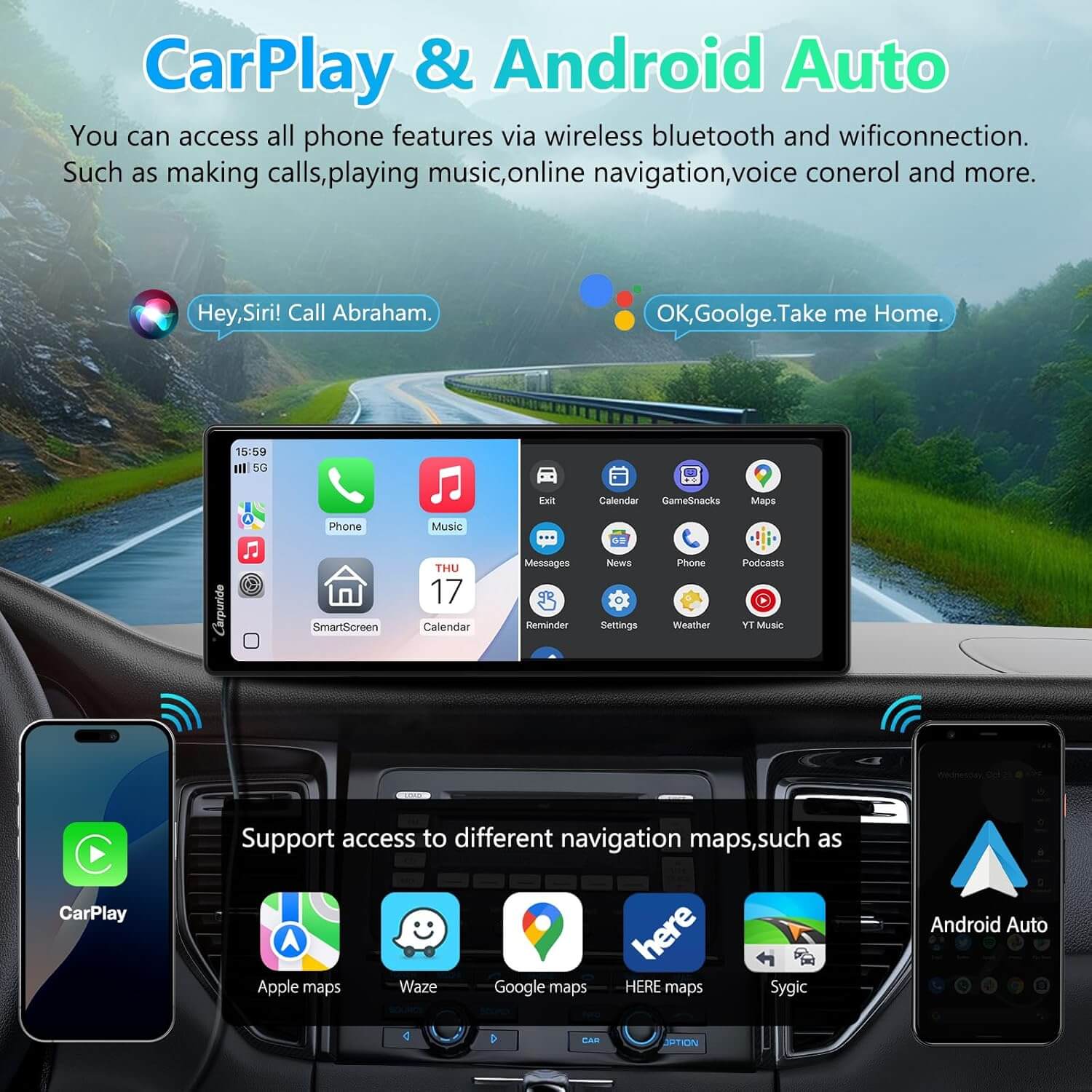 Carpuride V92R Car Smart Stereo Display 10,26 Zoll CarPlay ohne Kamera