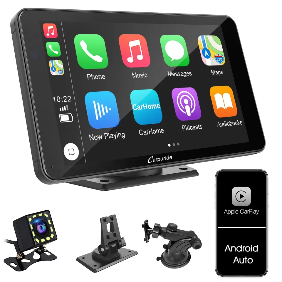 Carpuride Car Smart Stereo Display 7 Zoll CarPlay mit Rückfahrkamera