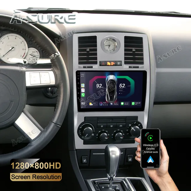 A-Sure GPS Autoradio Chrysler 300 9 Zoll Android 12 2+32GB