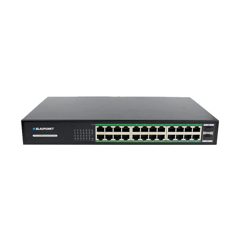 Blaupunkt BP-SWP-24GP2GF-250 PoE Netzwerk-Switch 26-Port Gigabit