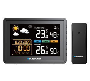 Blaupunkt WS30BK Wetterstation Funk mit Außensensor und Luftdruck