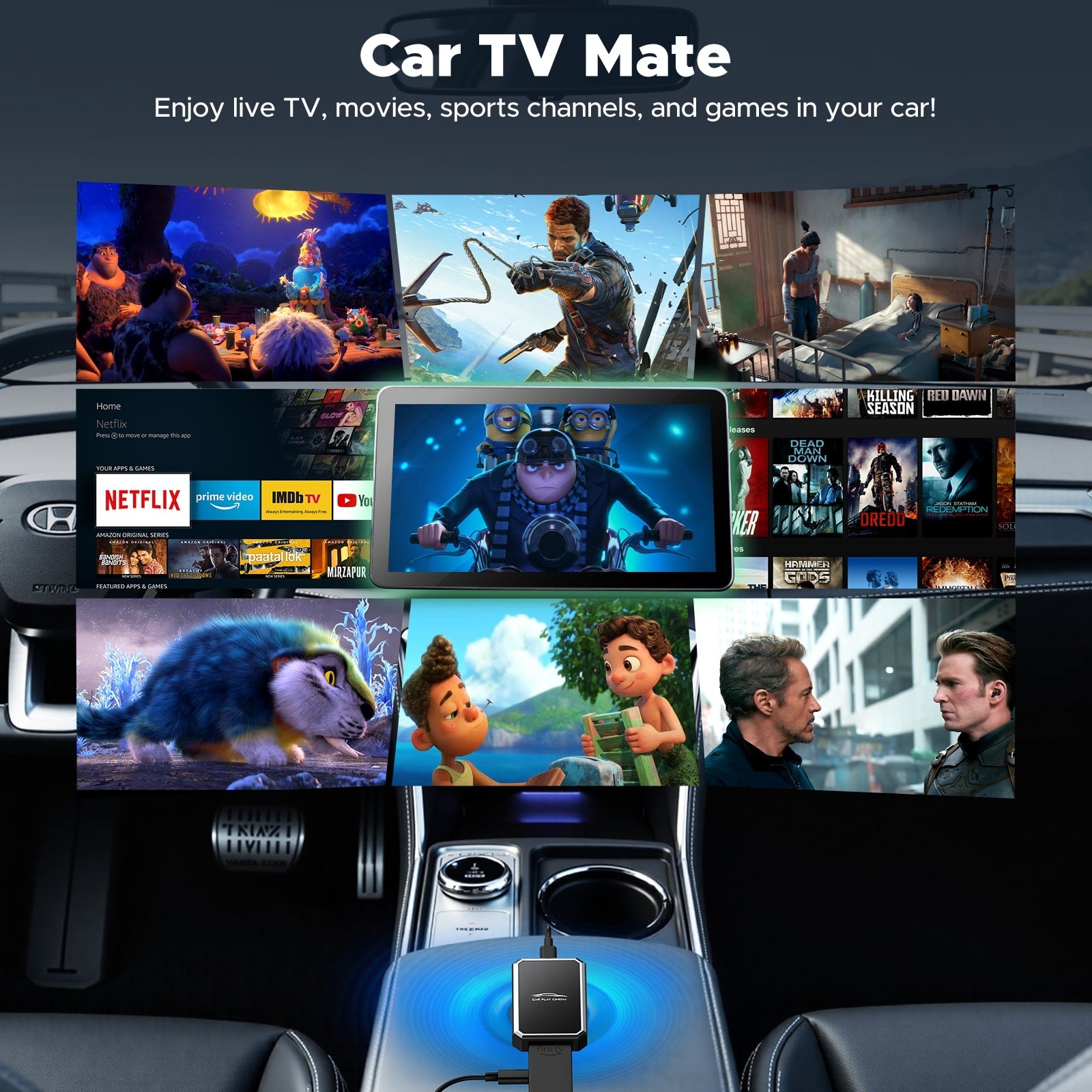 LAMTTO RC25 Car TV Mate Pro HDMI CarPlay-Adapter 1080P