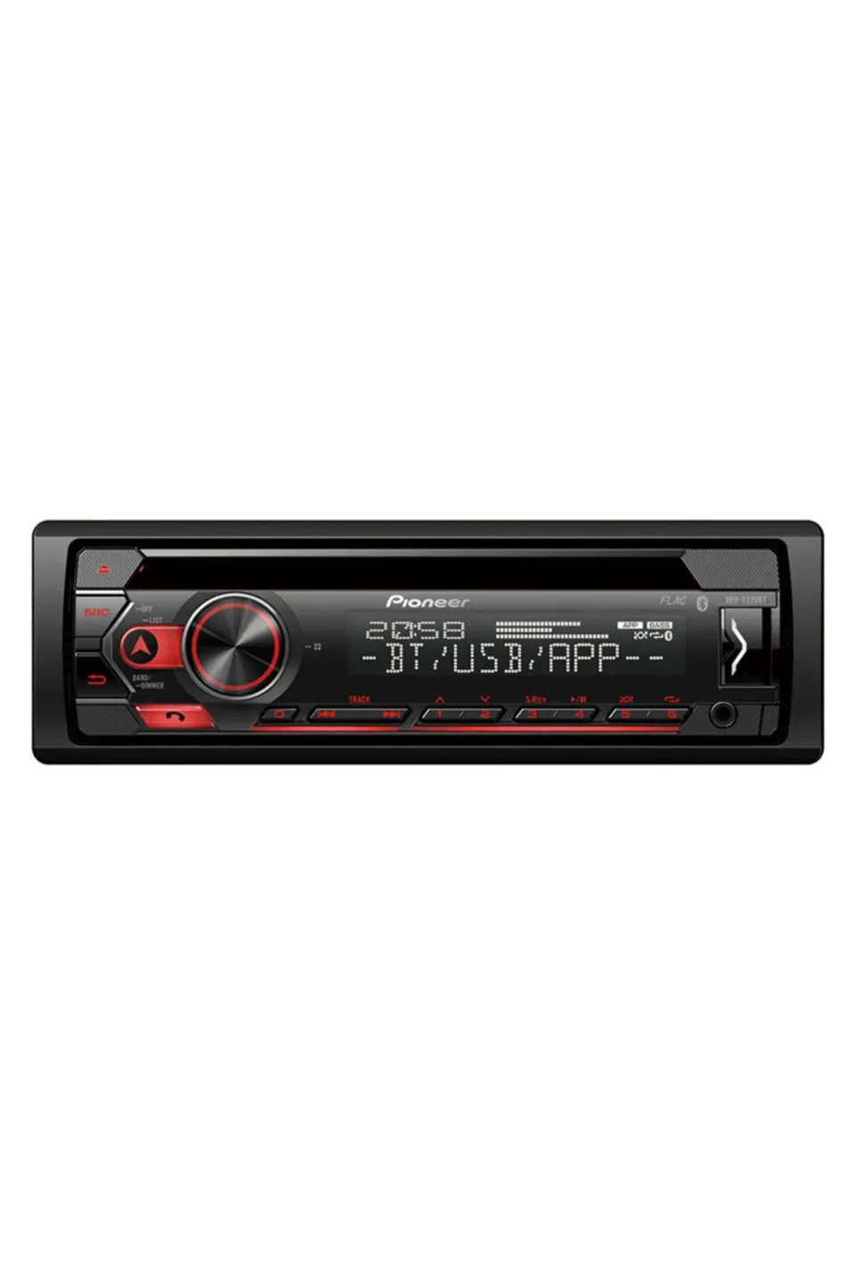 Pioneer DEH-S320BT 1-DIN Autoradio CD Bluetooth rot