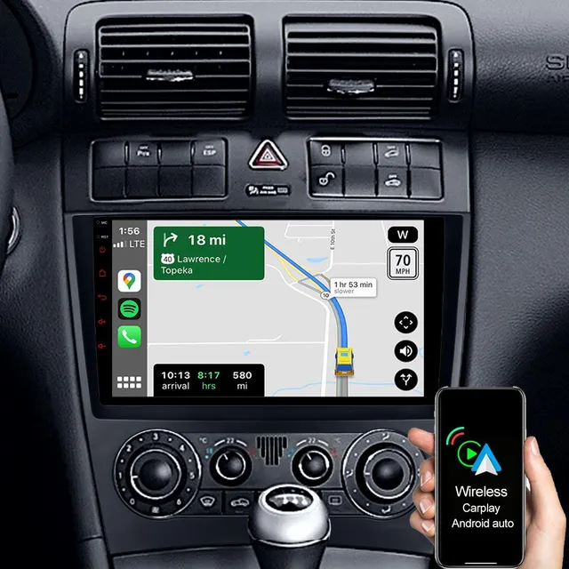 A-Sure GPS Autoradio 9 Zoll Android 10 Mercedes W203 4+64GB