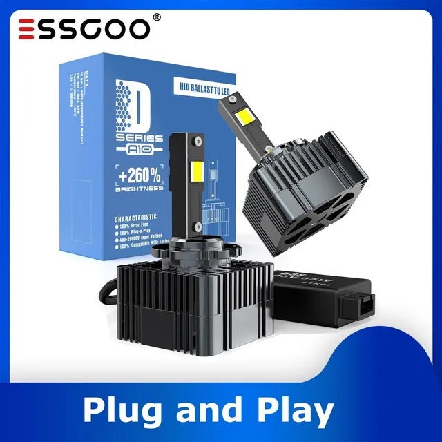 ESSGOO Auto Head Light D3S LED-Scheinwerfer 6500K 15200LM