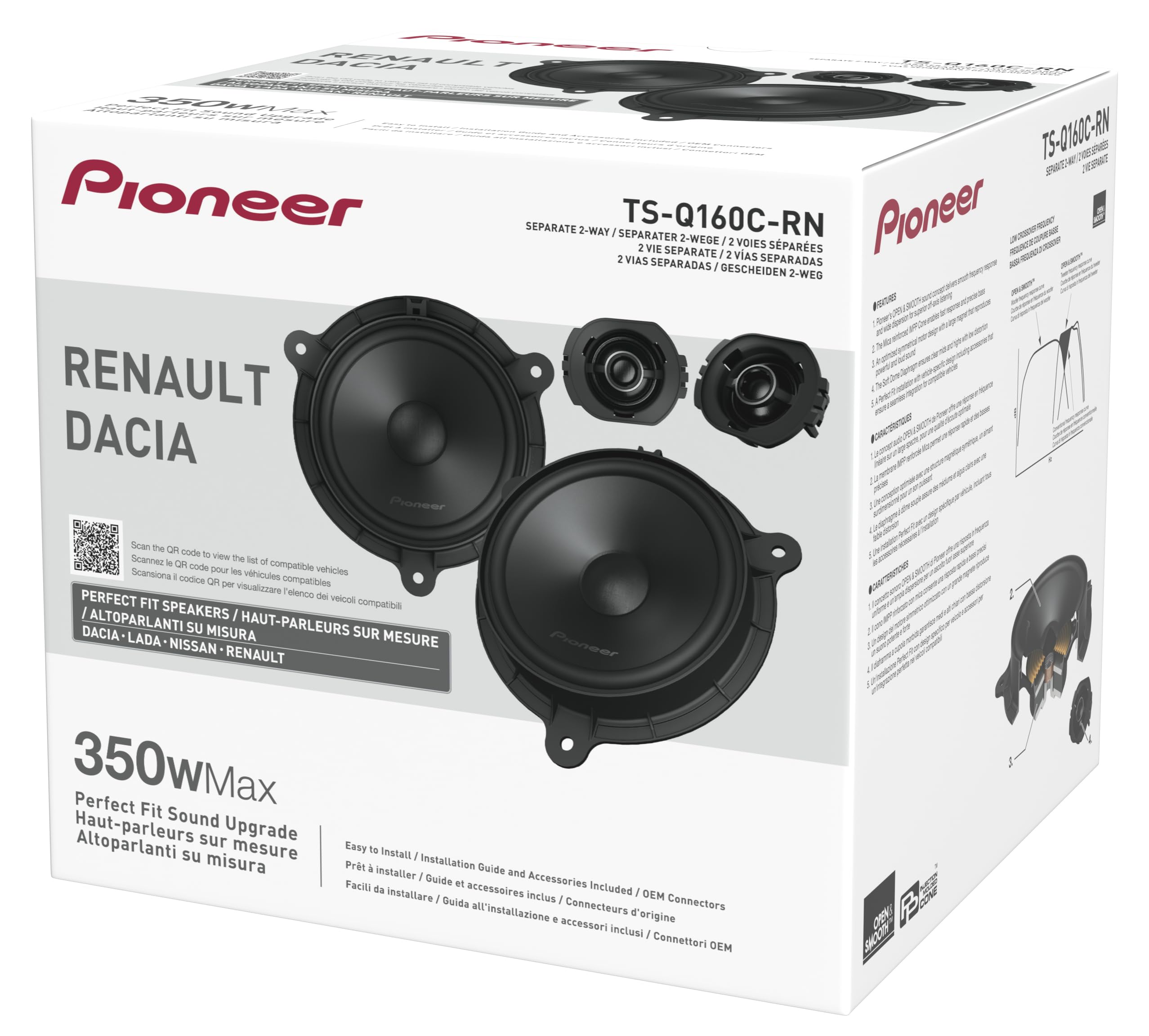 Pioneer TS-Q160C-RN Kompo Lautsprecher 16,5cm Renault 50W