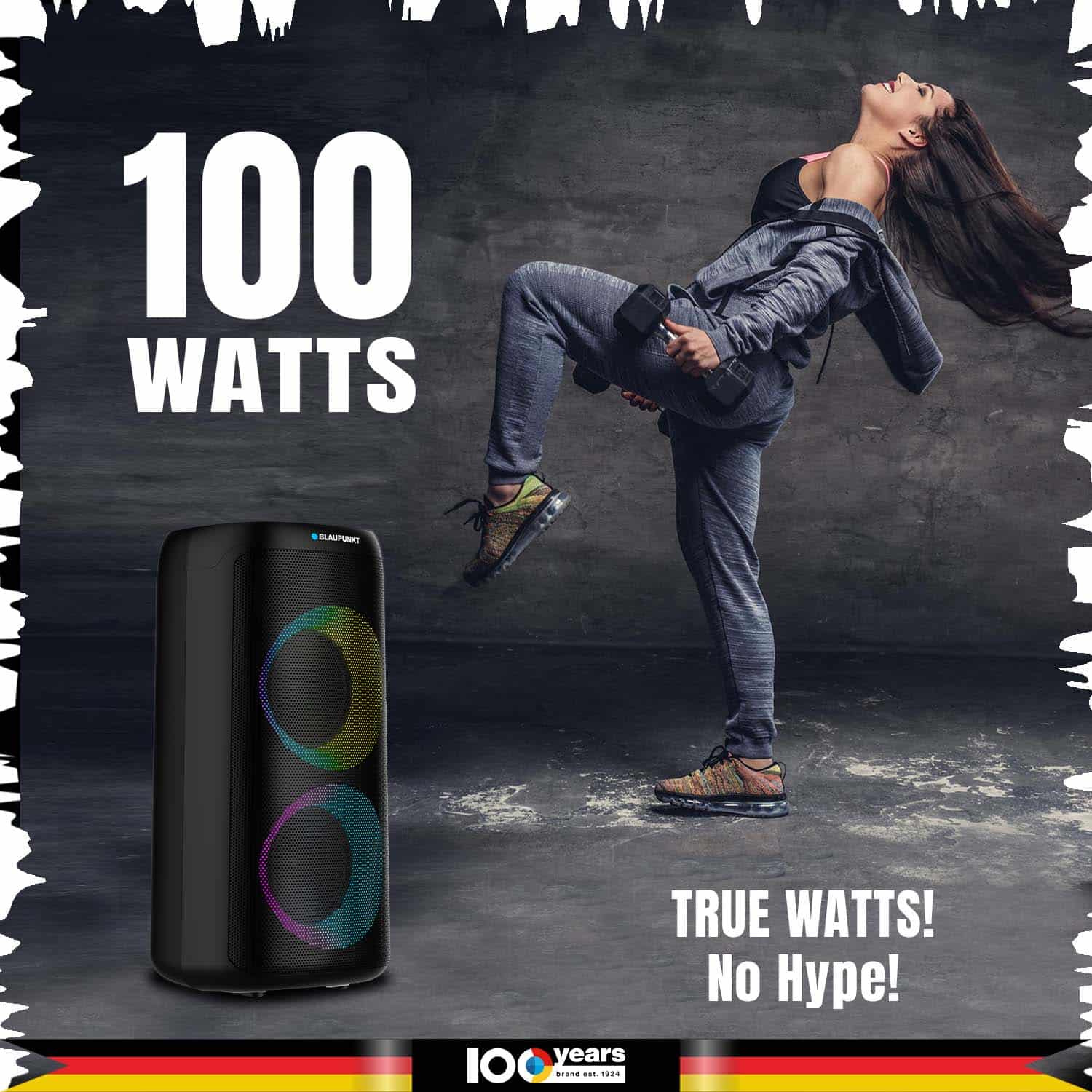 Blaupunkt Rock & Roll Rave 100W Party Lautsprecher Bass Boost