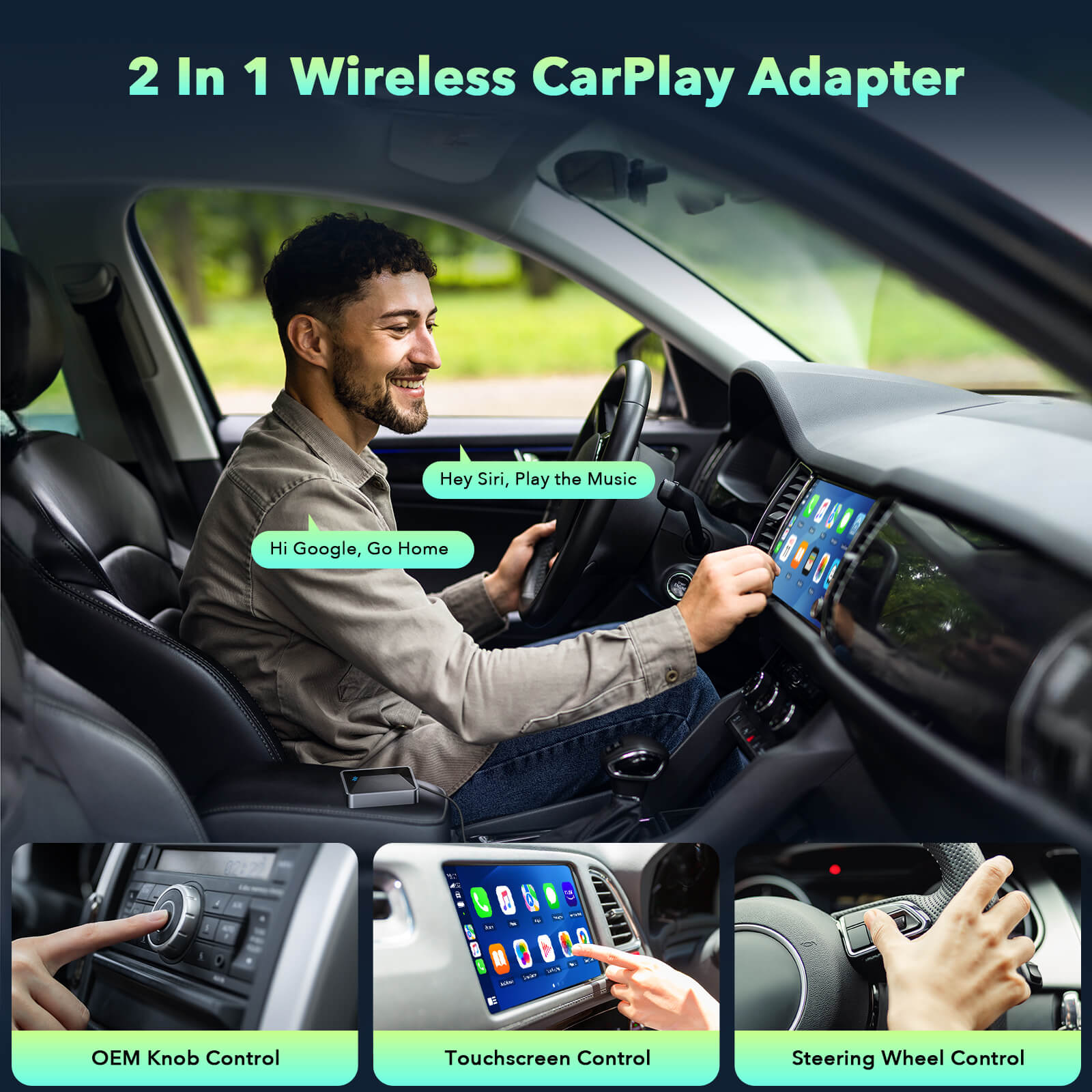 LAMTTO Adapter RC21 Wireless CarPlay Adapter 2-in-1