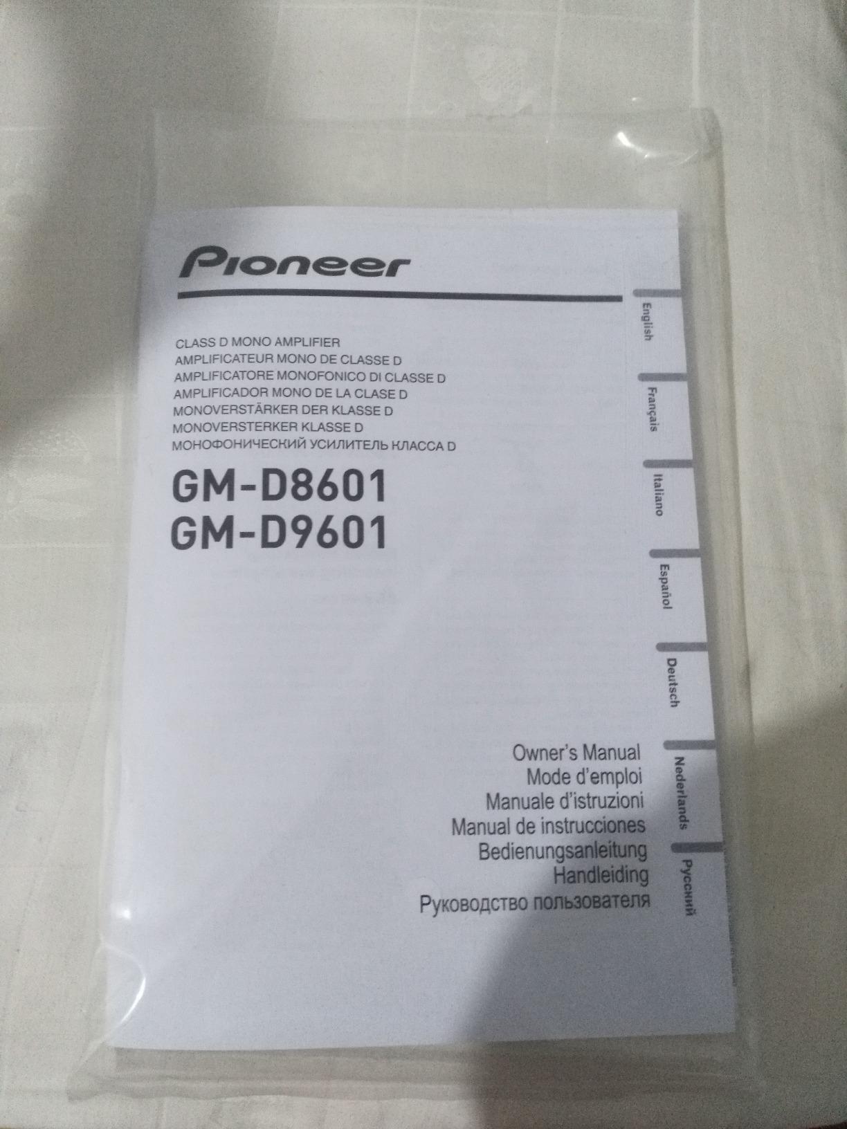 Pioneer GM-D8601 Mono Verstärker Class-D 1600W Bass Boost