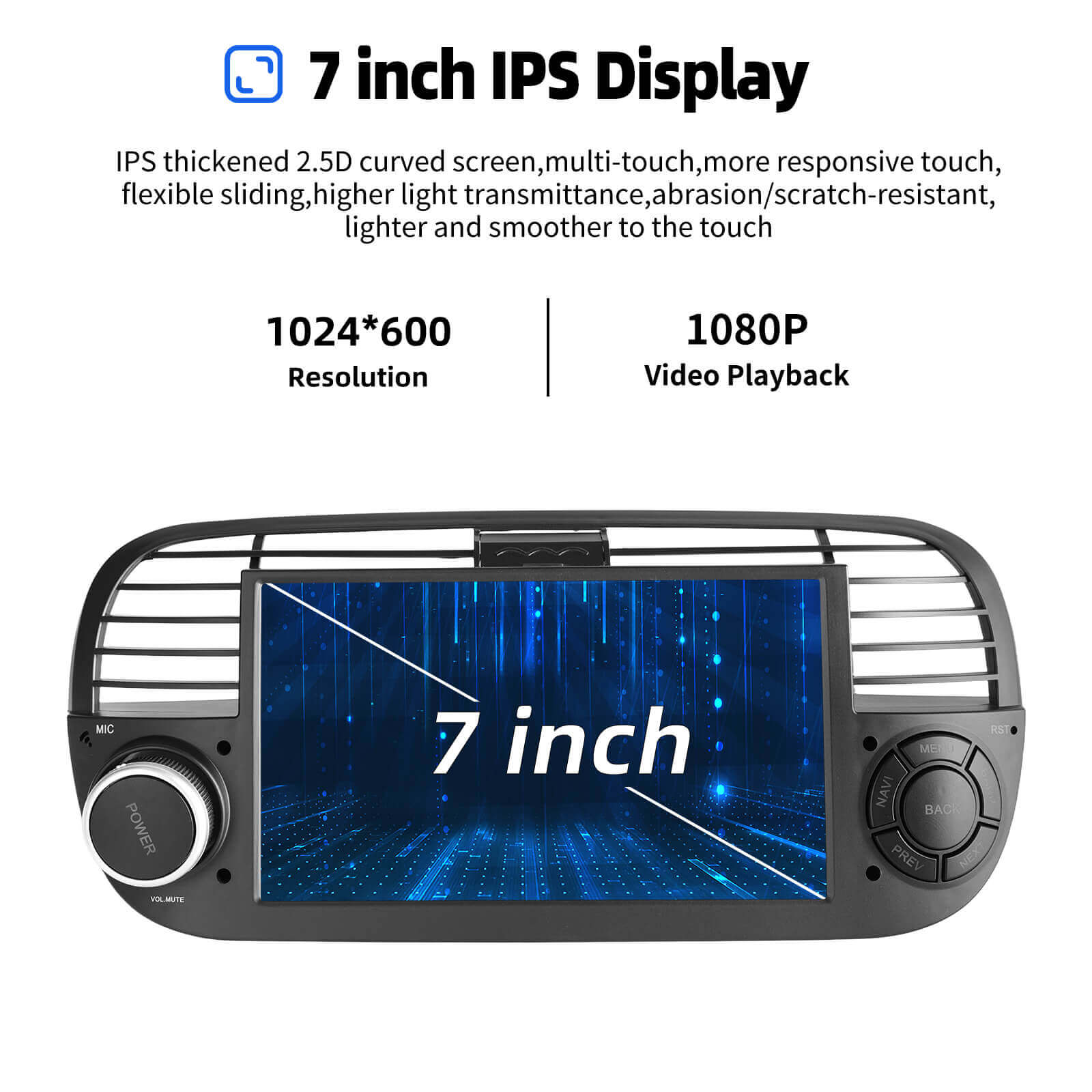 ESSGOO Car Stereo AR7001 Autoradio Fiat 500 Android
