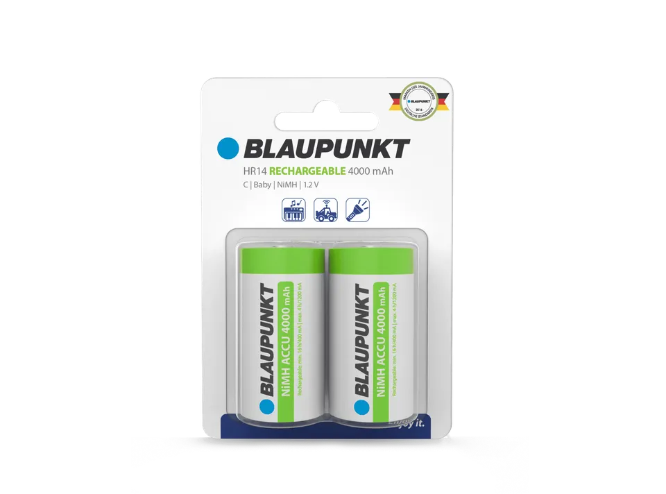 Blaupunkt Batteries HR14 Akku Baby C wiederaufladbar umweltfreundlich