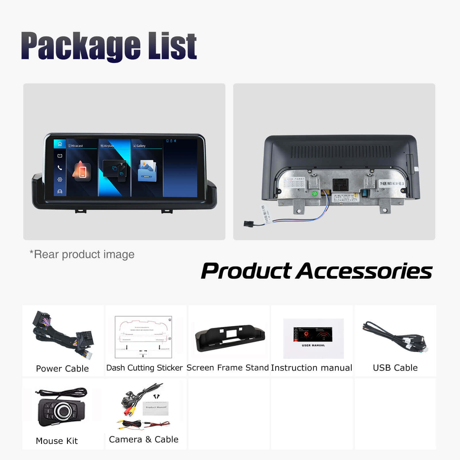 ESSGOO Car Stereo LZ0001 Autoradio 10,25 Zoll BMW E90 E91