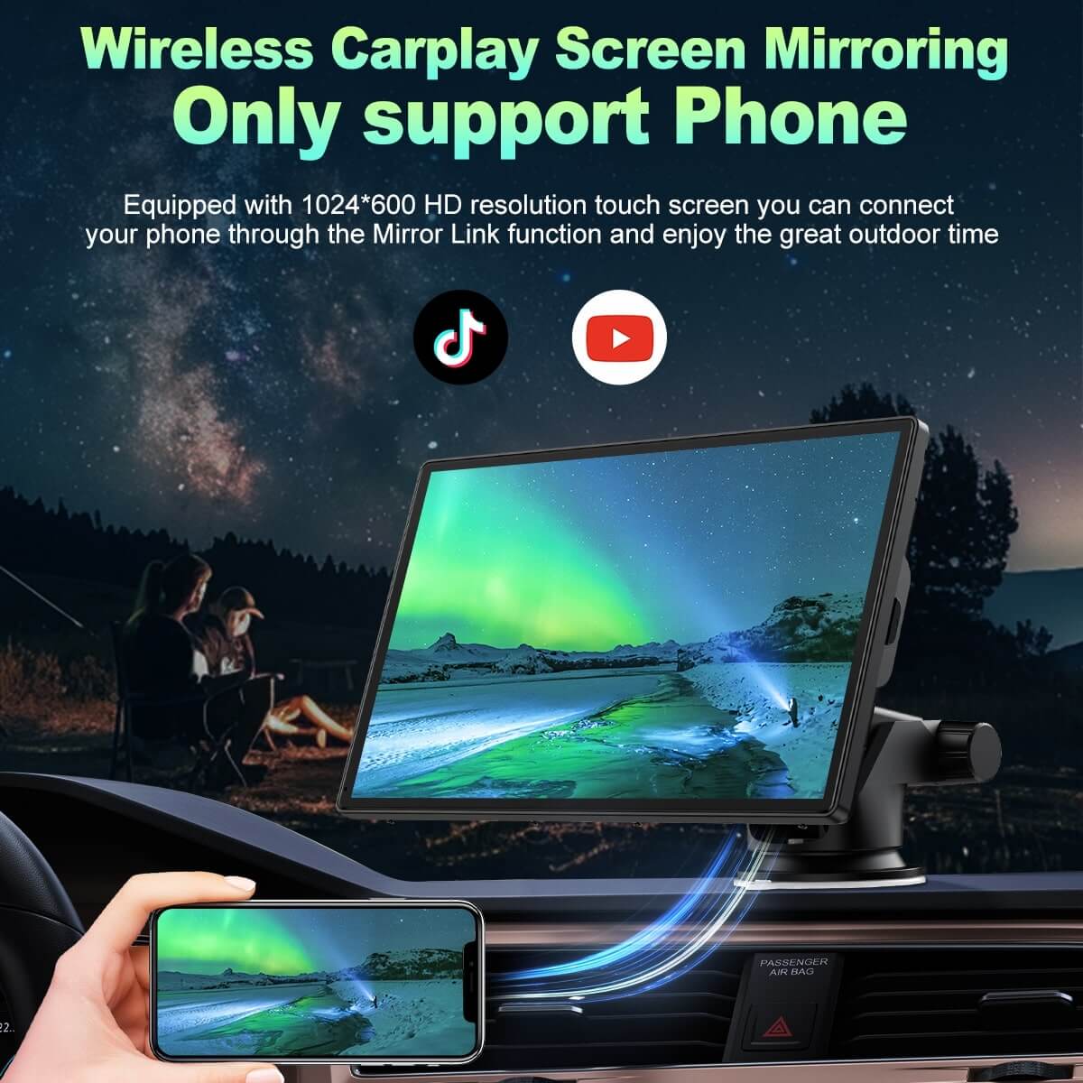 LAMTTO Carplay RC07 9 Zoll Display mit Rückfahrkamera