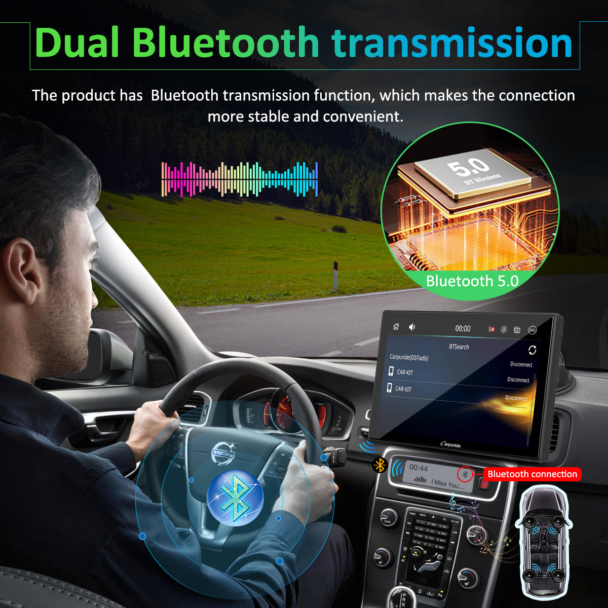 Carpuride W901 Pro CarPlay-Display 9 Zoll Auto