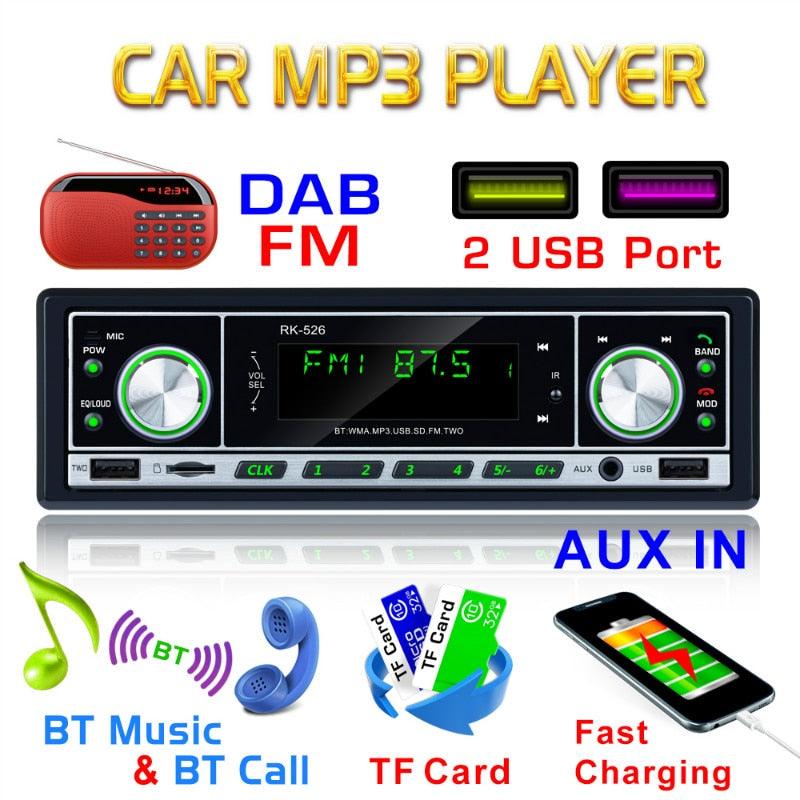 ESSGOO Car Stereo Vintage 1-DIN Autoradio DAB Bluetooth USB
