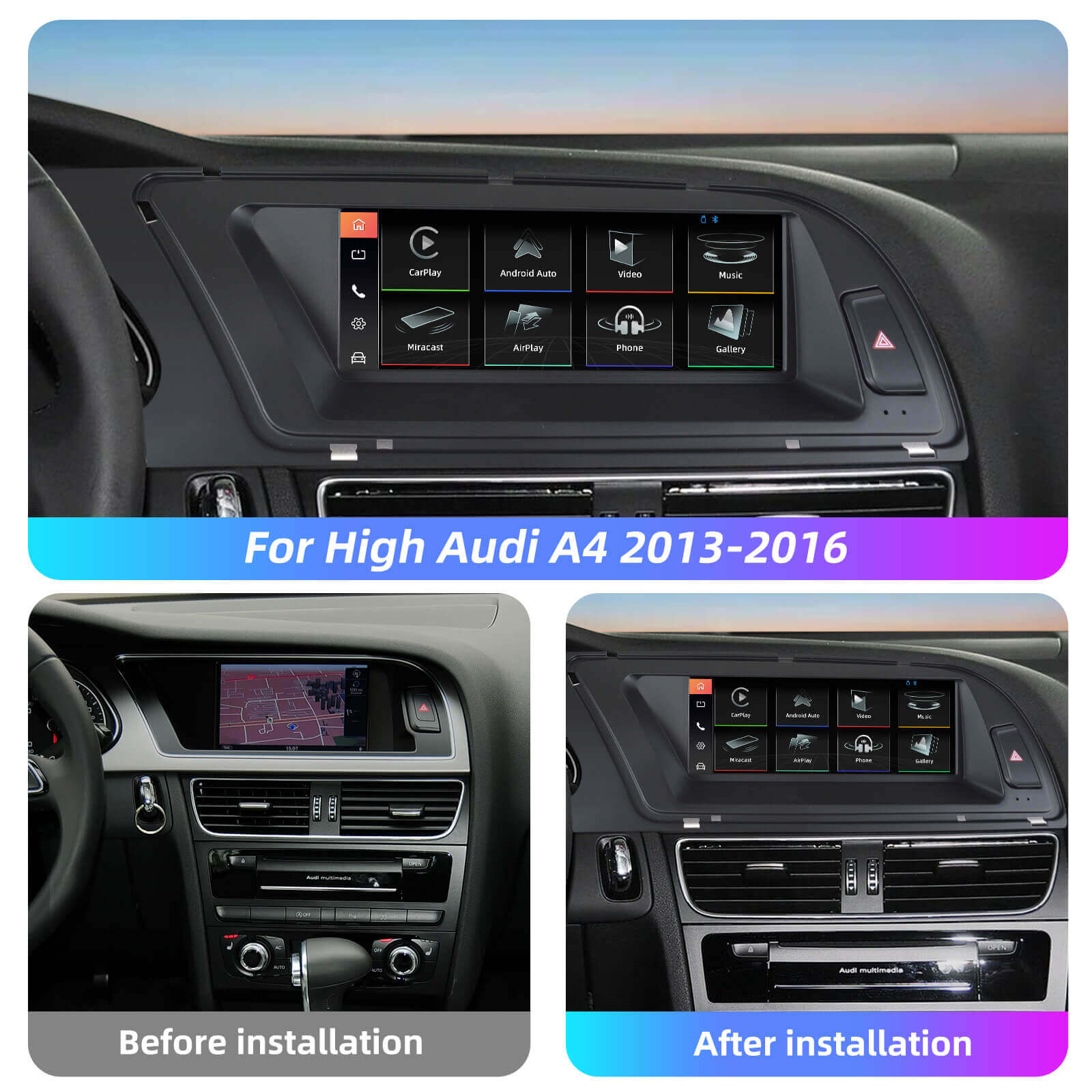 ESSGOO Car Stereo LZ0001 Autoradio 8,8 Zoll Audi A4 Linux