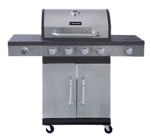 Blaupunkt GG401 Gasgrill 4-Brenner Seitenbrenner schwarz