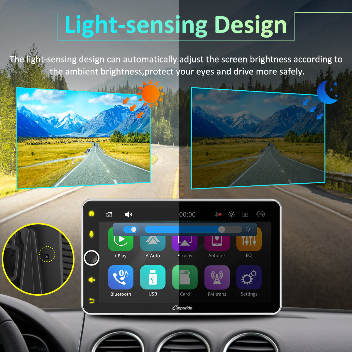 Carpuride Car Smart Stereo W706 CarPlay-Display 7 Zoll Silber
