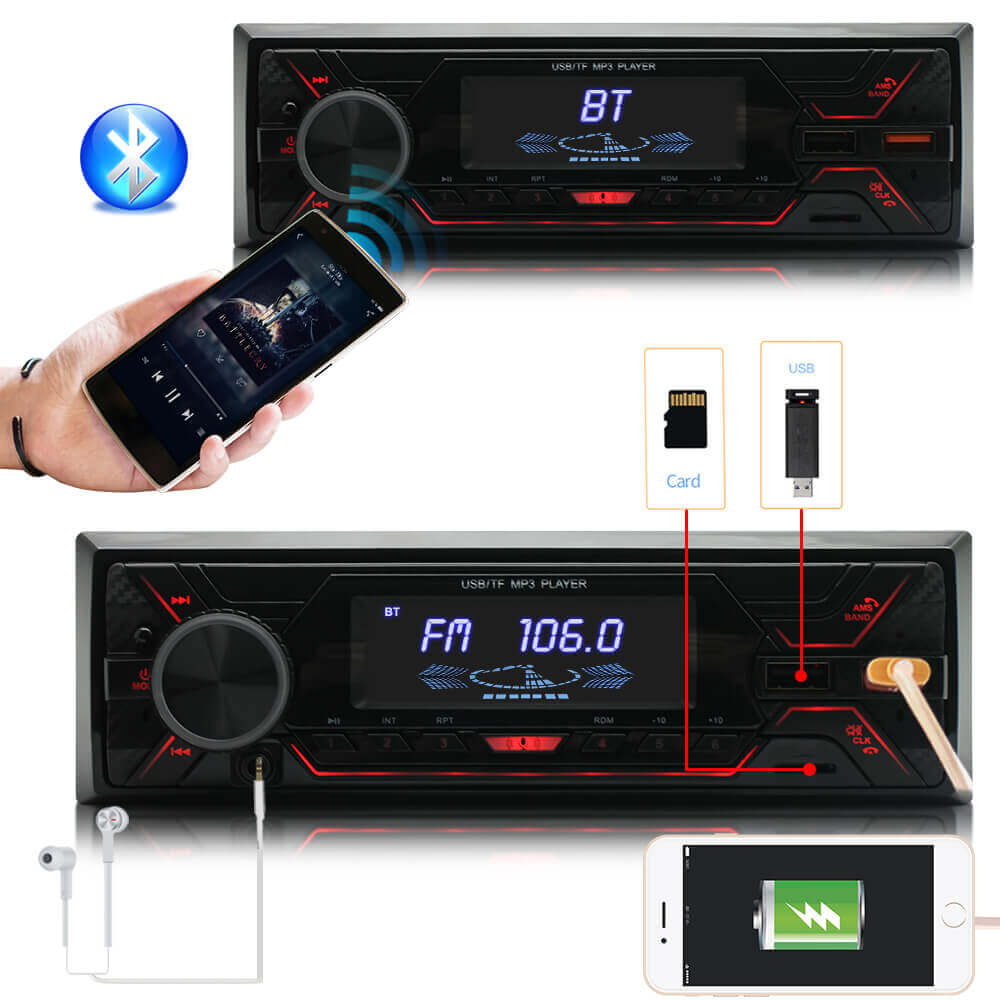 ESSGOO Car Stereo 720S 1-DIN Autoradio MP3 Beleuchtung