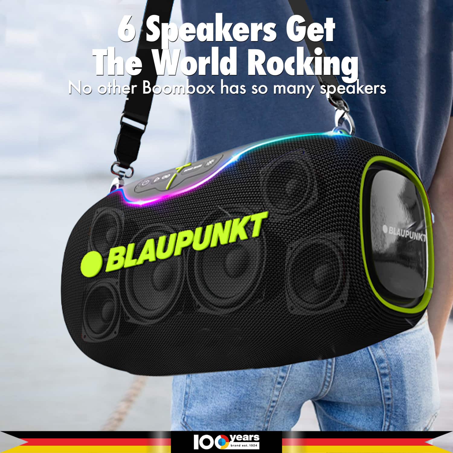 Blaupunkt Atomik Knightz 45K Boombox 450W mit Mikrofon