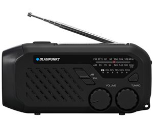 Blaupunkt ER10BK Survival Notfallradio AM/FM Solar Kurbel 2000mAh