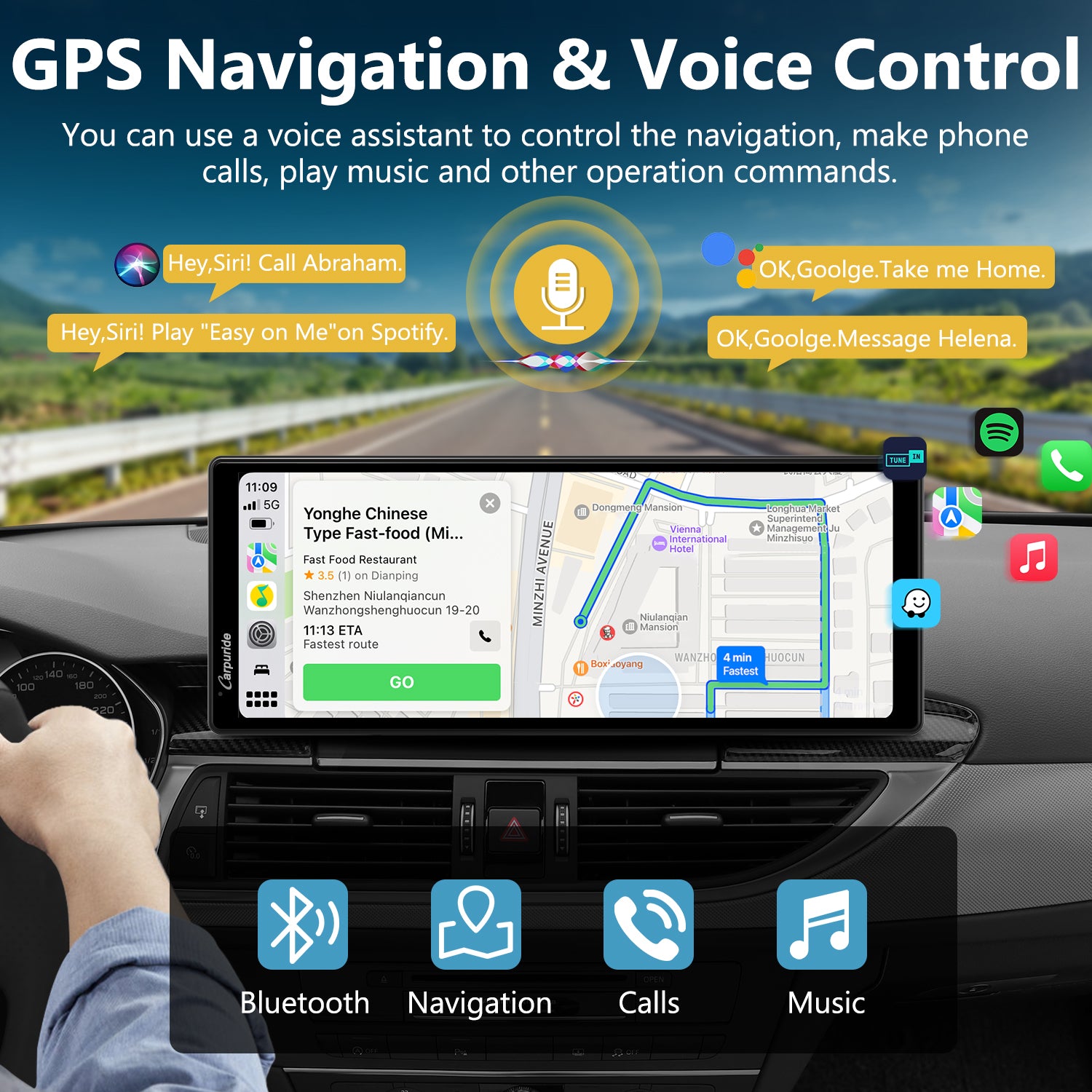 Carpuride Car Smart Stereo C92 CarPlay-Display 9,3-Zoll Kamera