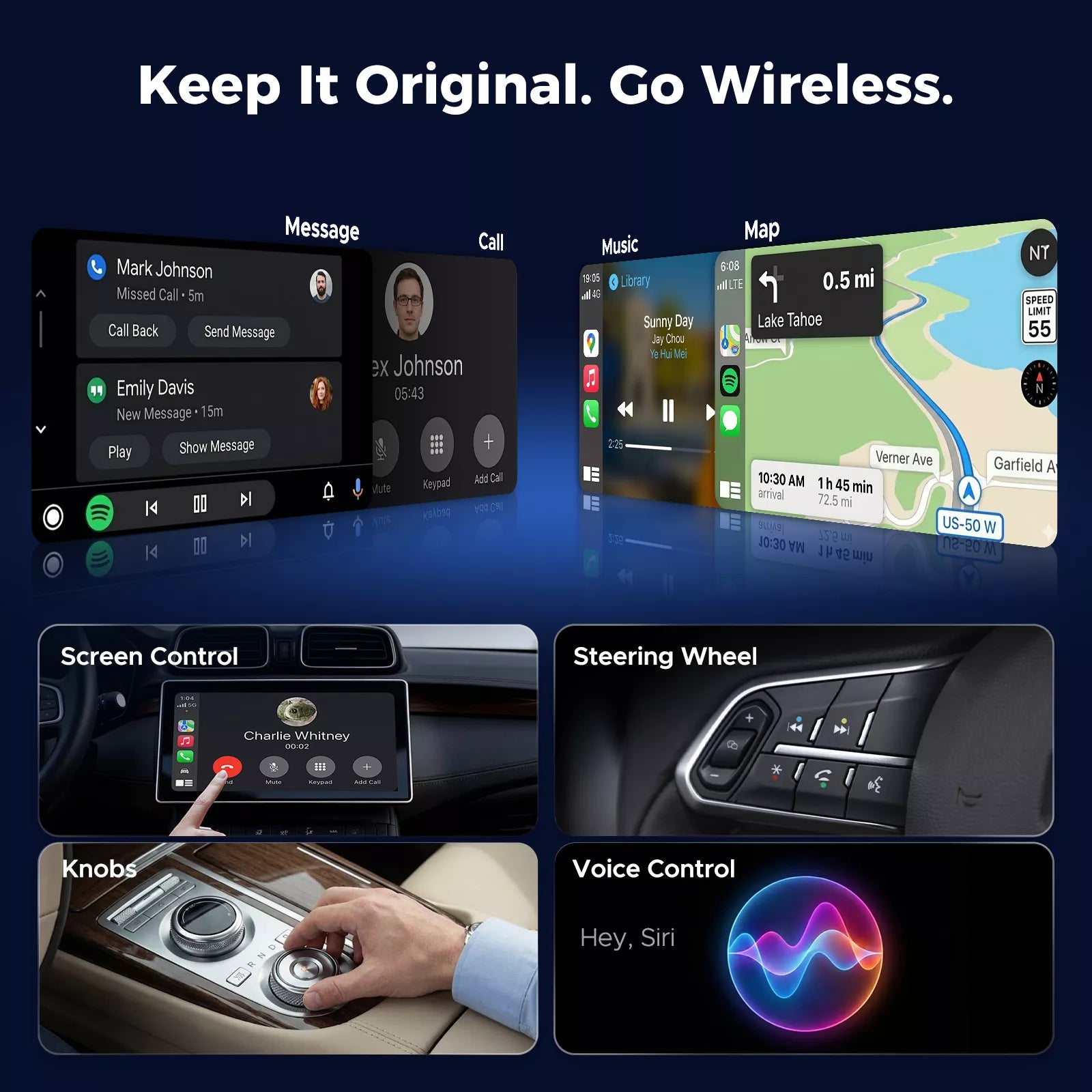 LAMTTO RC23 CarPlay Adapter Streaming Box Video 1er Pack