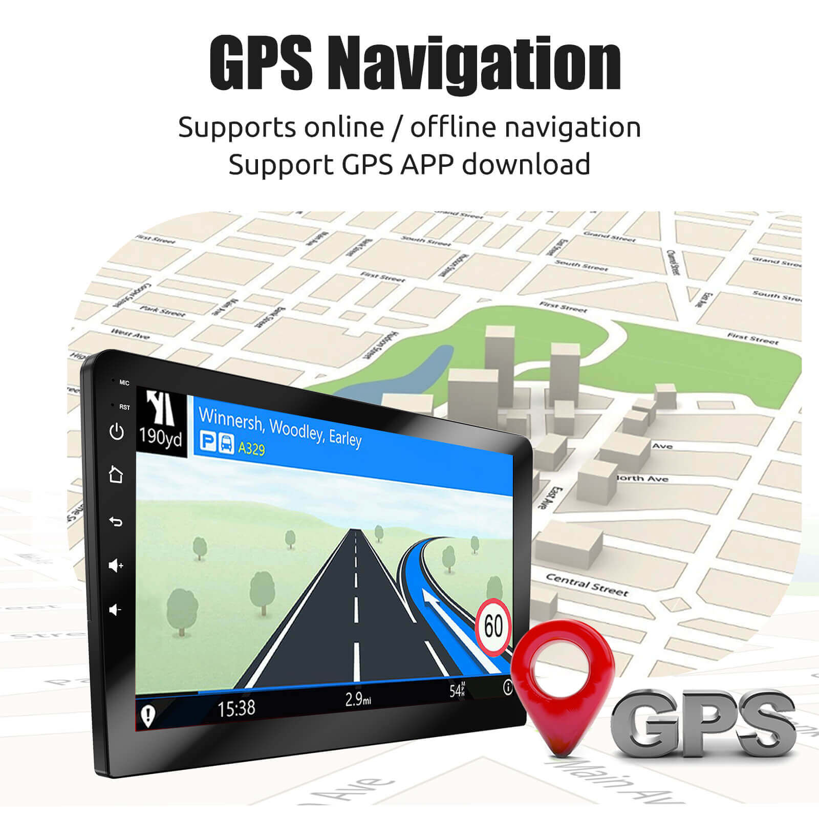 ESSGOO AR9001 2 DIN Autoradio Bluetooth RDS MP5 Player