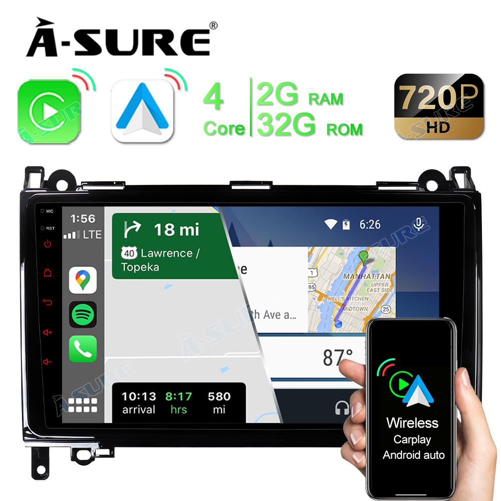 A-Sure GPS Mercedes W169 W245 Autoradio 9 Zoll CarPlay