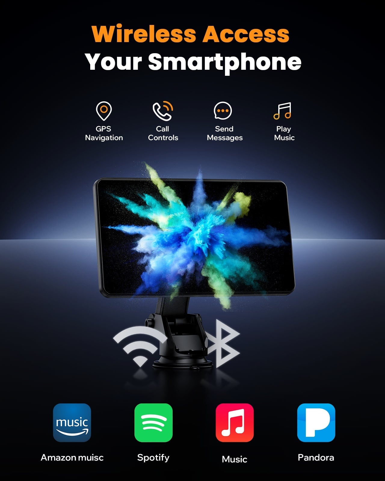 LAMTTO RC08 7" CarPlay-Display mit Rückfahrkamera 1080P