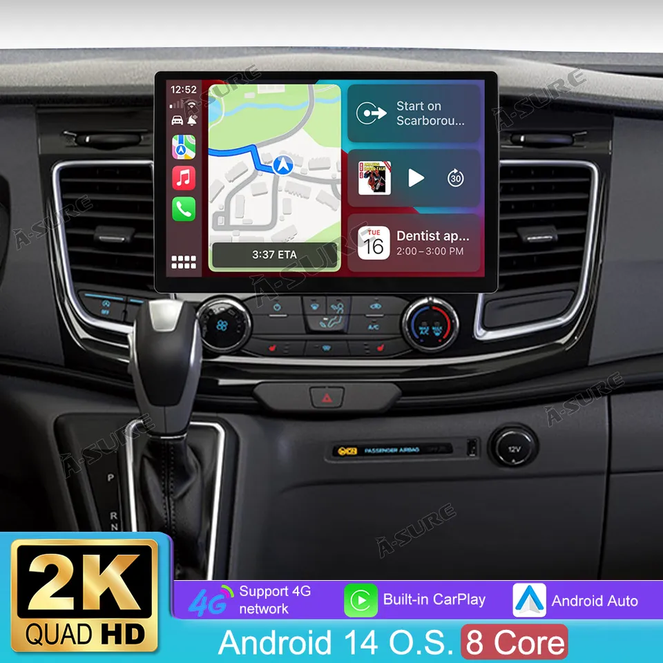 A-Sure GPS Autoradio 13,1 Zoll Transit Custom 4+64GB 2K