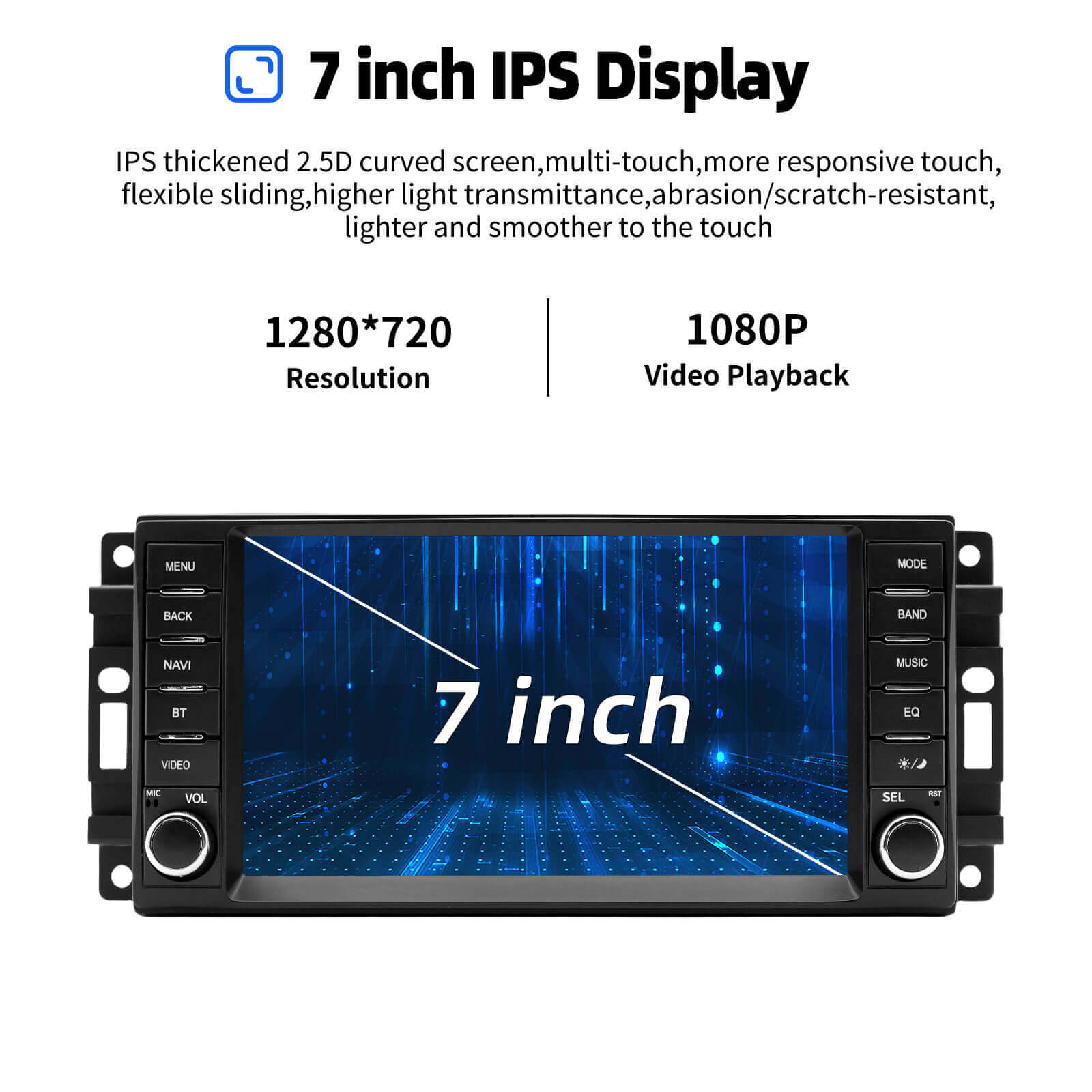 ESSGOO Car Stereo AR7001 MP5 Autoradio 7 Zoll Jeep Dodge