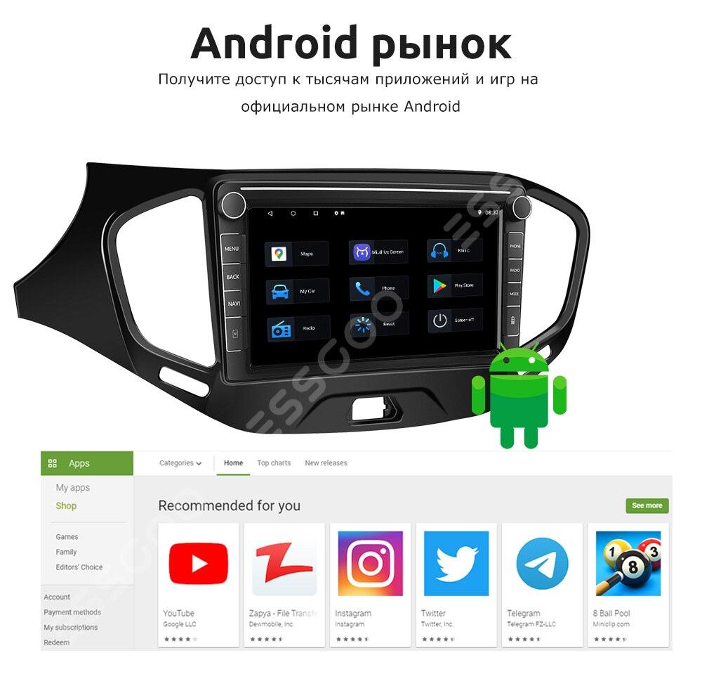 ESSGOO Car Stereo 8 Zoll 2-DIN Autoradio Android 1G 16G