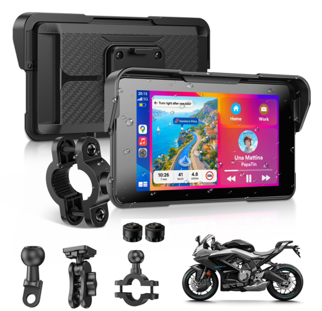 ESSGOO E10 Motorrad Navi 5 Zoll CarPlay Display