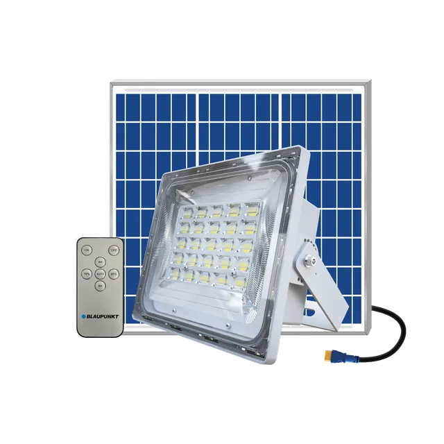 Blaupunkt Solar Flutlicht 30W LED-Strahler Daylight Alu