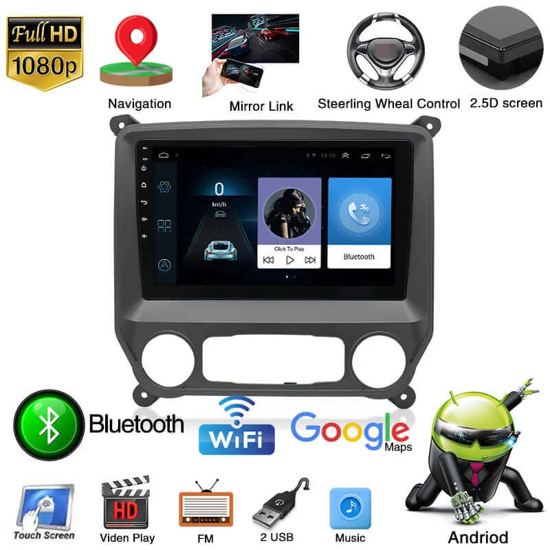 ESSGOO Car Stereo Silverado Autoradio 10 Zoll Standard