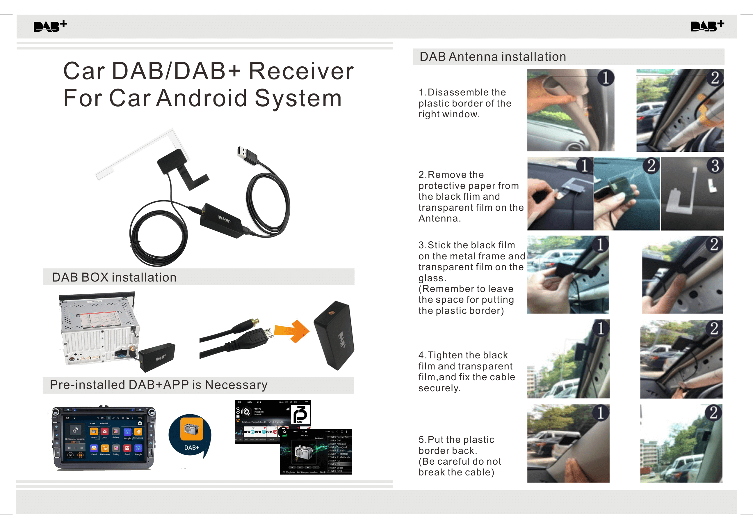 ESSGOO Accessories DAB Box Autoradio Adapter mit Antenne